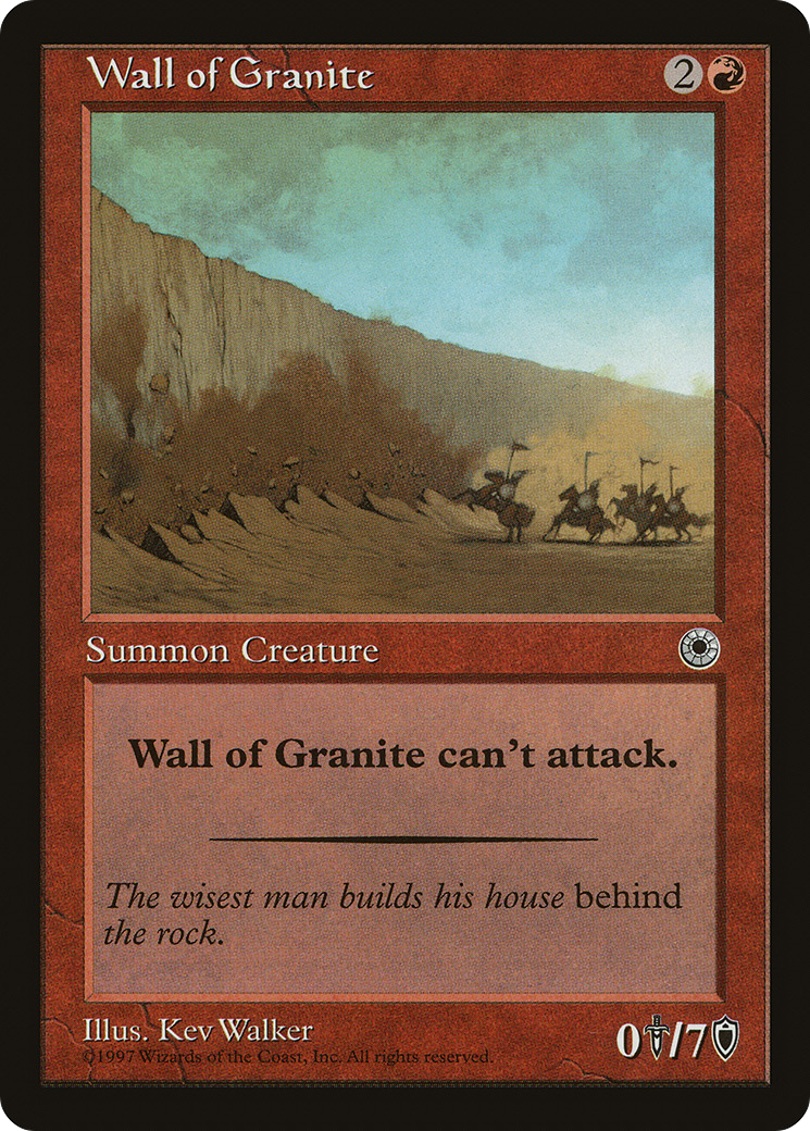 Mur de granit (POR-155) - Portail 