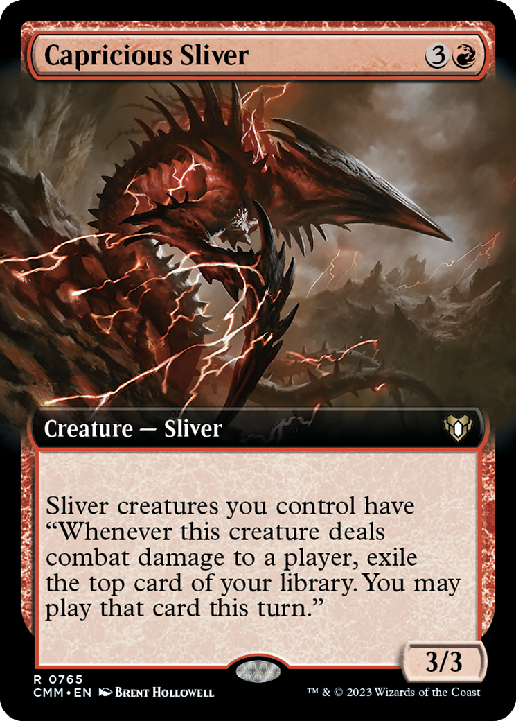 Capricious Sliver (Extended Art) (CMM-765) - Commander Masters: (Extended Art)