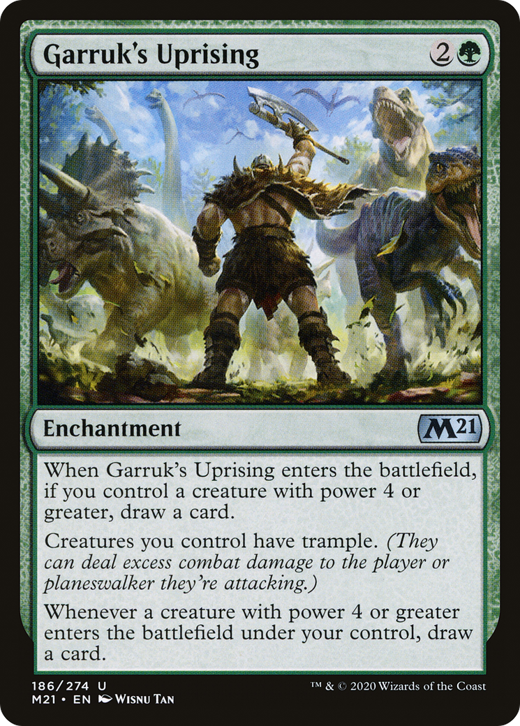 Garruk's Uprising (M21-186) - Core Set 2021 Foil