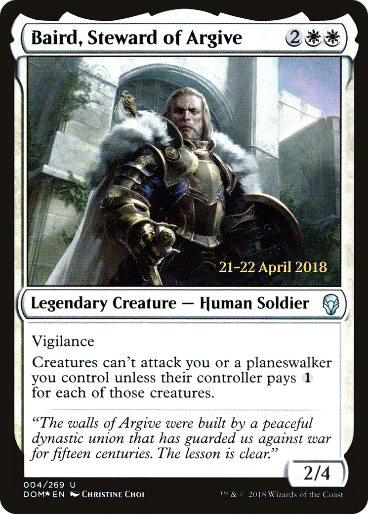 Baird, Steward of Argive (PRE-04S) - Dominaria Promos Foil