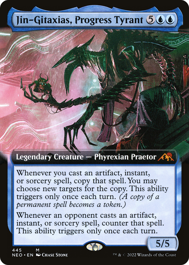 Jin-Gitaxias, Progress Tyrant (Extended Art) (NEO-445) - Kamigawa: Neon Dynasty: (Extended Art) Foil