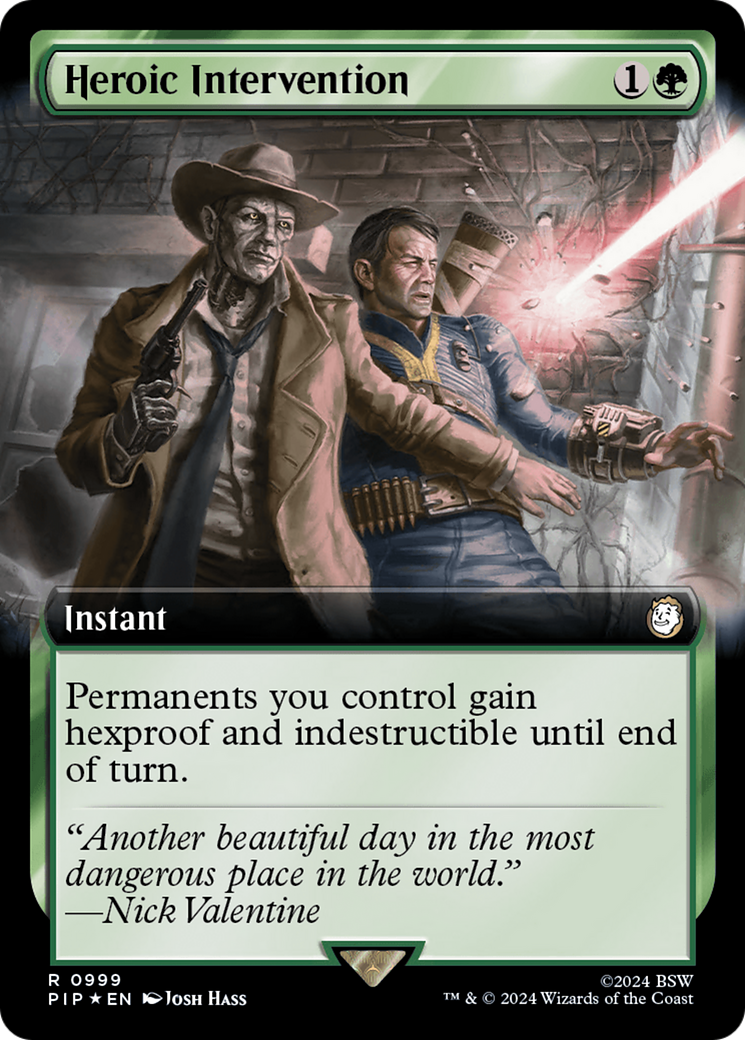Heroic Intervention (Extended Art) (Surge Foil) (PIP-999) - Fallout: (Extended Art) Foil