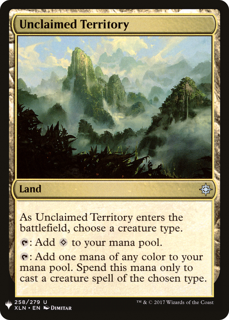 Unclaimed Territory (LIST-XLN-258) - The List