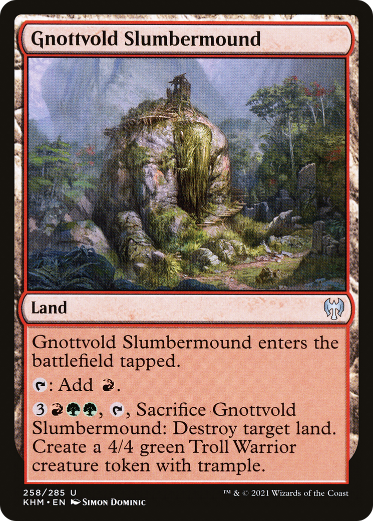 Gnottvold Slumbermound (KHM-258) - Feuille de Kaldheim 