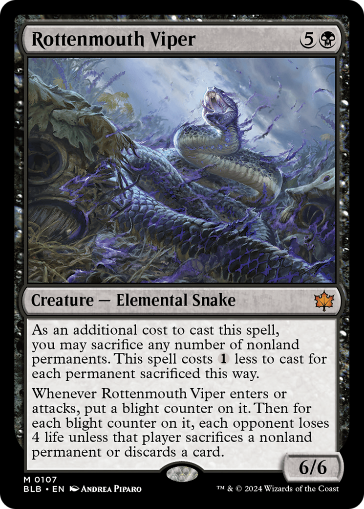 Vipère de Rottenmouth (BLB-107) - Bloomburrow Foil 
