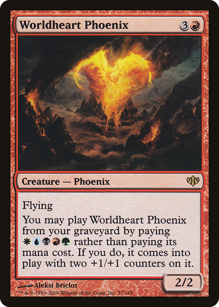 Phénix du Cœur du Monde (CON-077) - Conflux Foil 