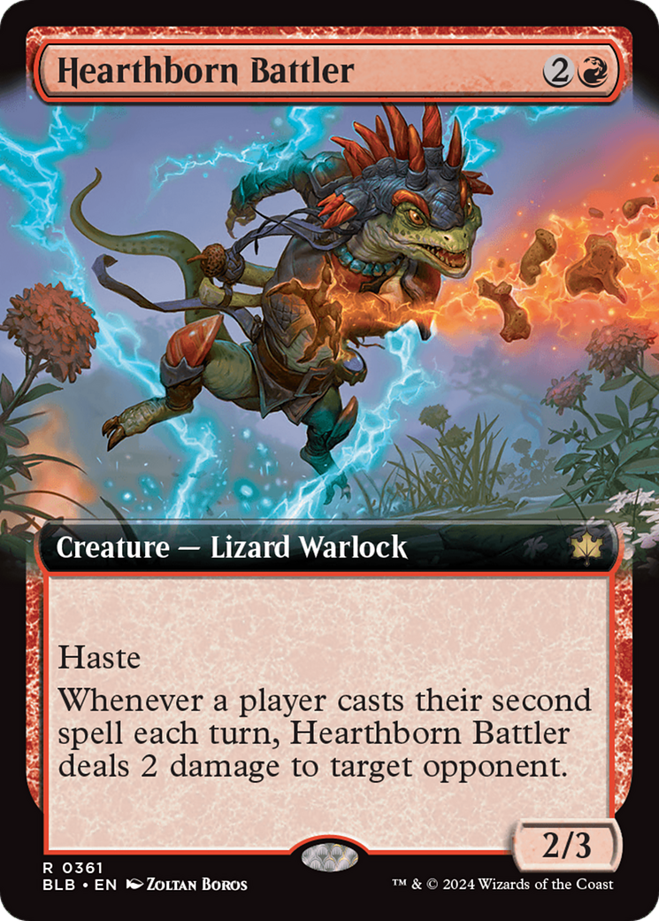 Hearthborn Battler (BLB-361) - Bloomburrow : (Extended Art) Foil 