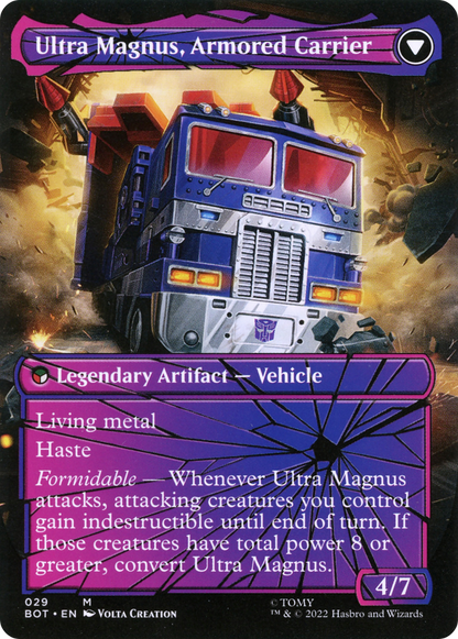 Ultra Magnus, Tacticien // Ultra Magnus, Transporteur Blindé (BOT-029) - Transformers : (convertdfc, shatteredglass) (Borderless) Foil 