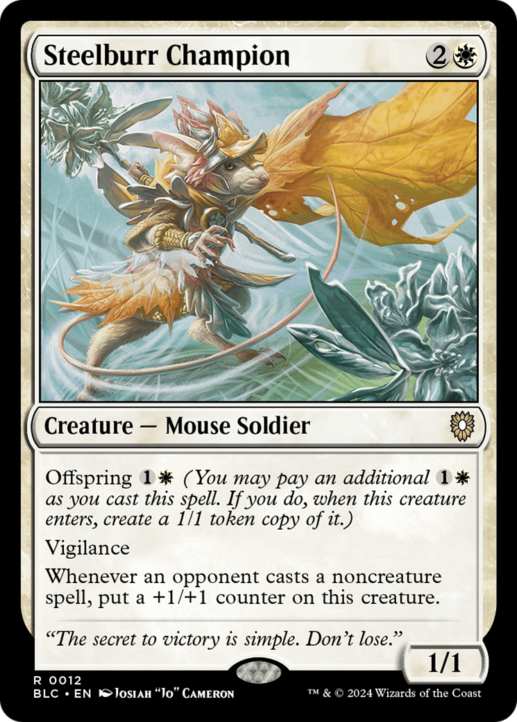 Steelburr Champion (BLC-012) - Bloomburrow Commander