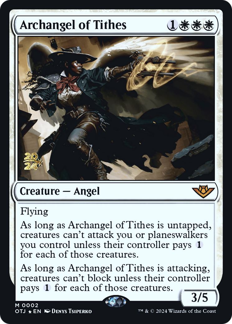Archangel of Tithes (PRE-02S) - Outlaws of Thunder Junction Promos Foil