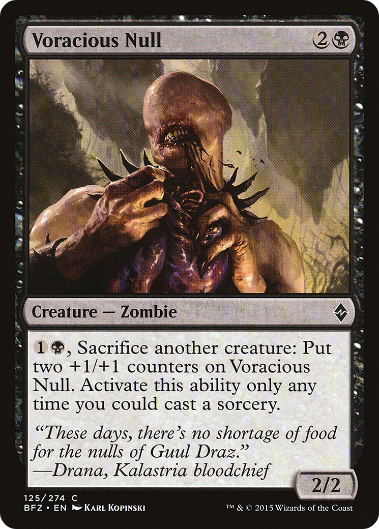 Voracious Null (BFZ-125) - Feuille de bataille pour Zendikar 
