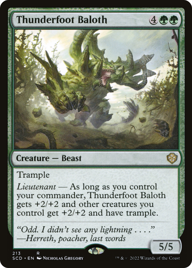 Thunderfoot Baloth (SCD-213) - Starter Commander Decks