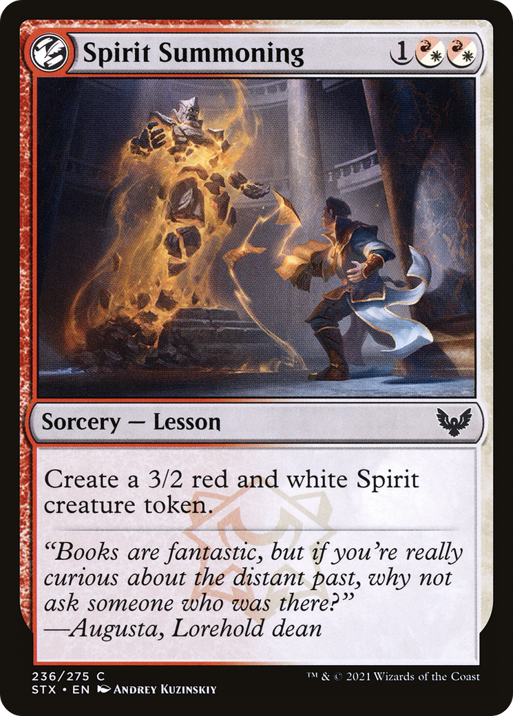 Spirit Summoning (STX-236) - Strixhaven: School of Mages: (lesson) Foil