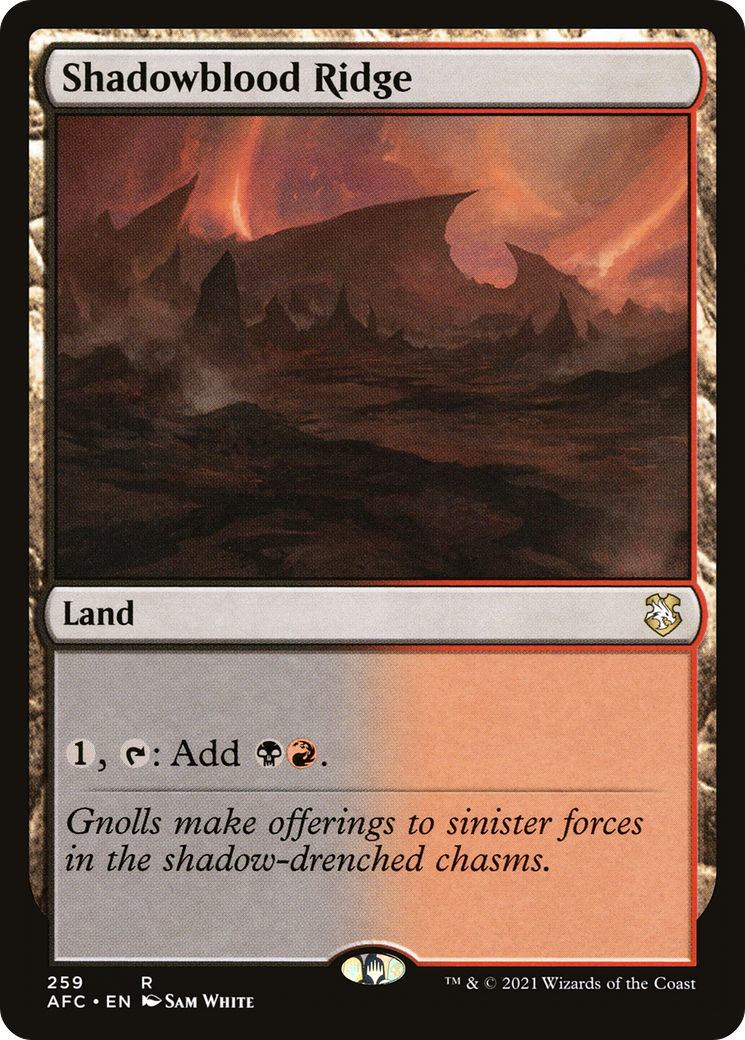 Shadowblood Ridge (AFC-259) - Commandant des Royaumes Oubliés 