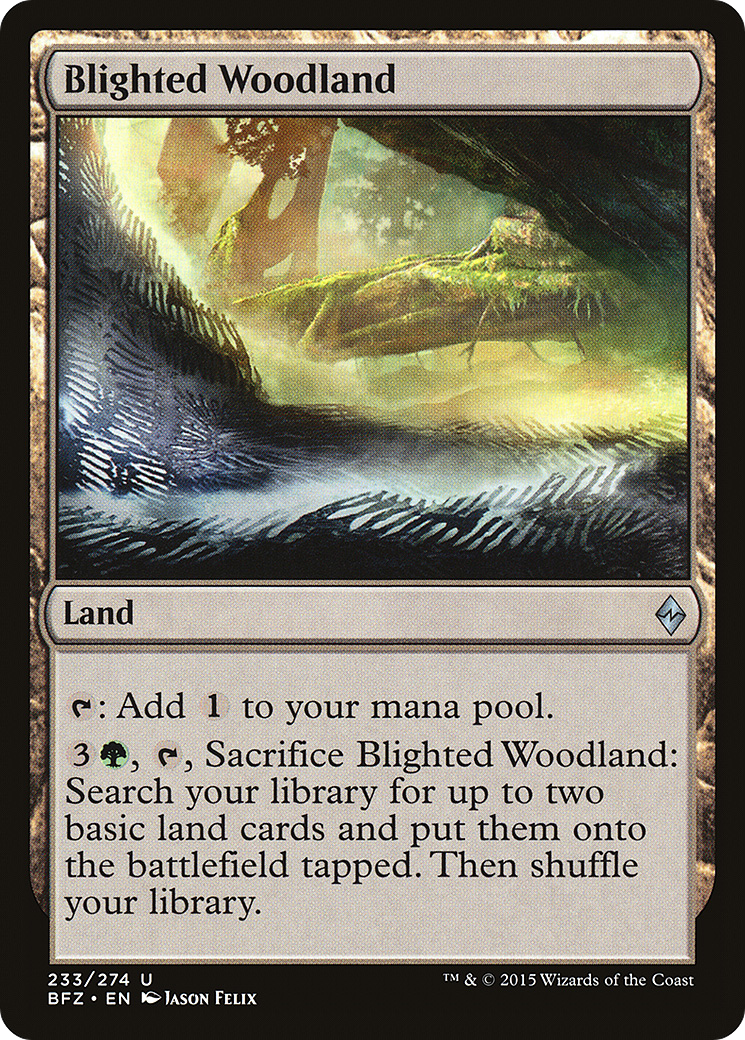 Blighted Woodland (BFZ-233) - Battle for Zendikar Foil
