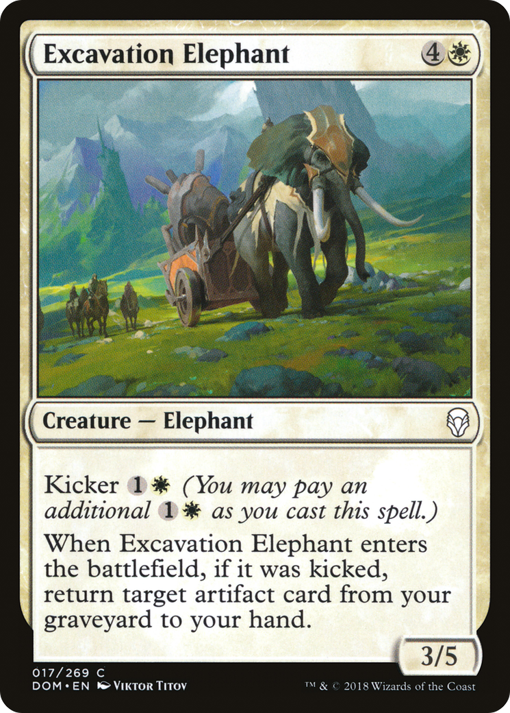 Éléphant d'excavation (DOM-017) - Dominaria Foil