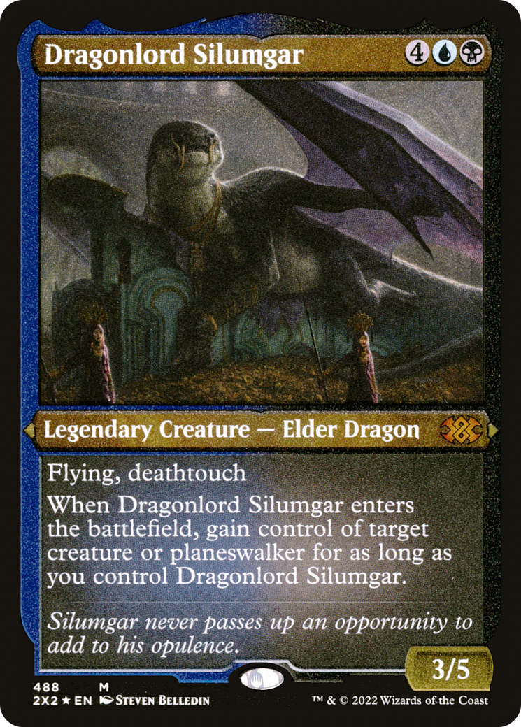 Dragonlord Silumgar (2X2-488) - Double Masters 2022 Etched Foil