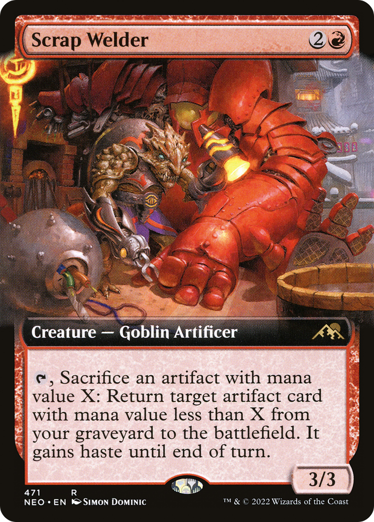Scrap Welder (Extended Art) (NEO-471) - Kamigawa: Neon Dynasty: (Extended Art) Foil