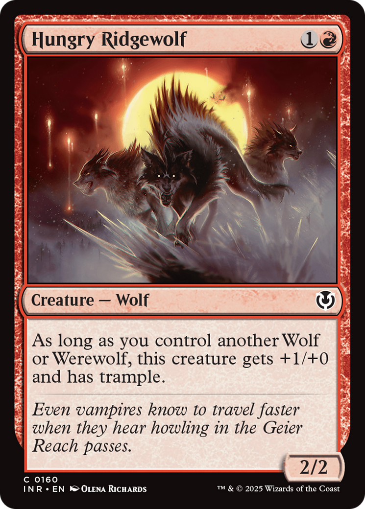 Hungry Ridgewolf (INR-160) - Innistrad Remastered Foil 