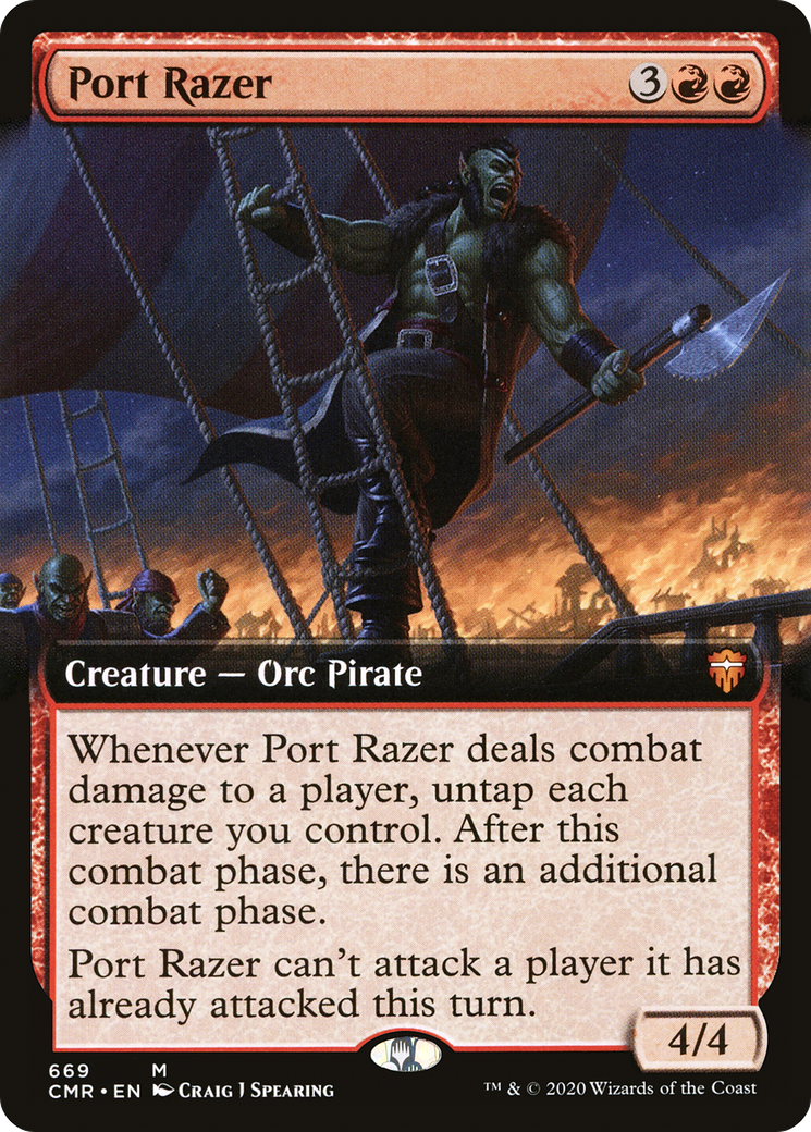 Port Razer (Extended Art) (CMR-669) - Commander Legends: (Extended Art) Foil