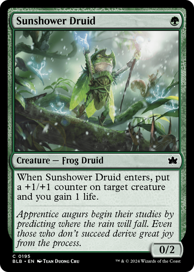 Druide Sunshower (BLB-195) - Feuille Bloomburrow 
