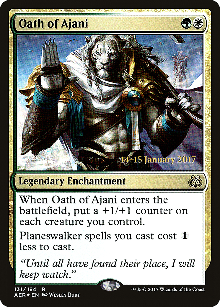 Oath of Ajani (PRE-131S) - Aether Revolt Promos Foil