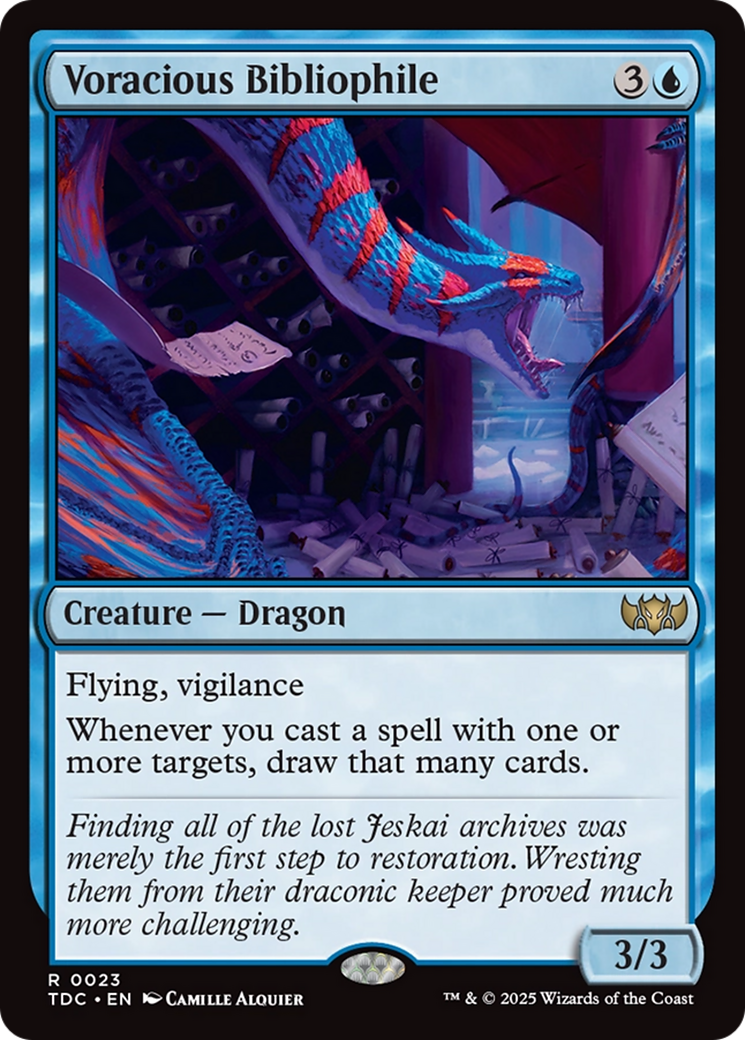 Bibliophile vorace (TDC-023) - Commandant : Tarkir : Dragonstorm 