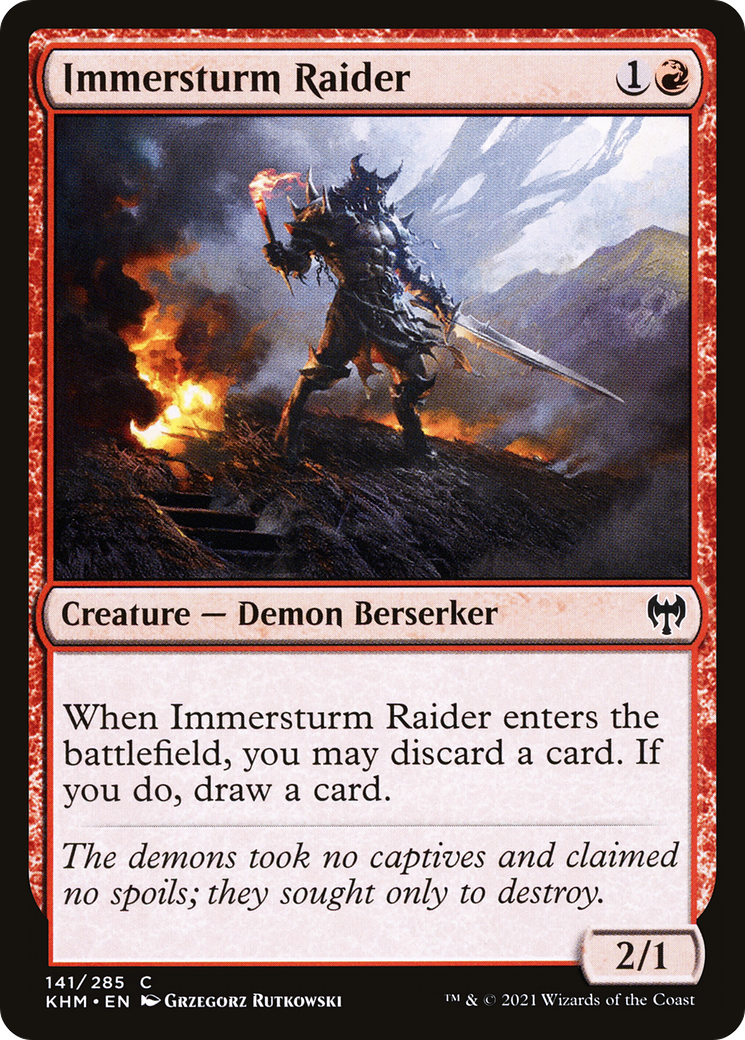 Immersturm Raider (KHM-141) - Feuille de Kaldheim