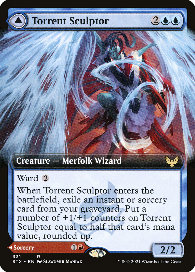 Torrent Sculptor // Sonate du lance-flammes (STX-331) - Strixhaven : École des mages : (Extended Art) Foil