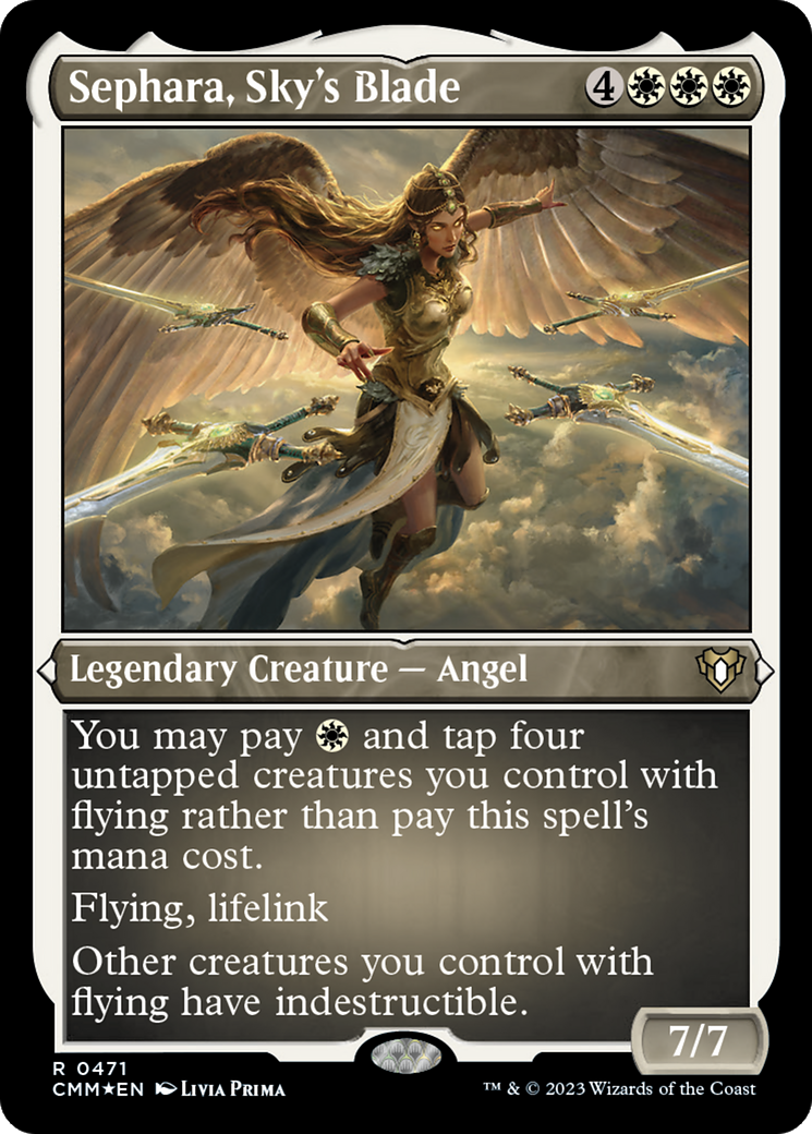 Sephara, Lame du Ciel (CMM-471) - Commander Masters Etched Foil 