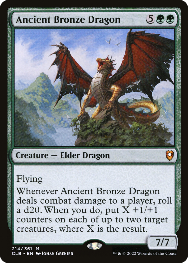 Dragon de bronze antique (CLB-214) - Commander Legends : La Bataille pour Baldur's Gate (Foil) 