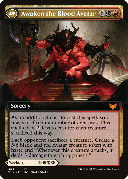 Extus, Oriq Overlord // Réveillez l'Avatar de Sang (STX-323) - Strixhaven : École des Mages : (Extended Art) Foil