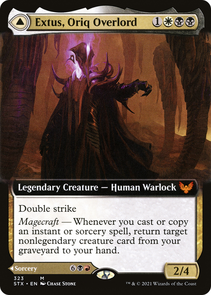 Extus, Oriq Overlord // Réveillez l'Avatar de Sang (STX-323) - Strixhaven : École des Mages : (Extended Art) Foil
