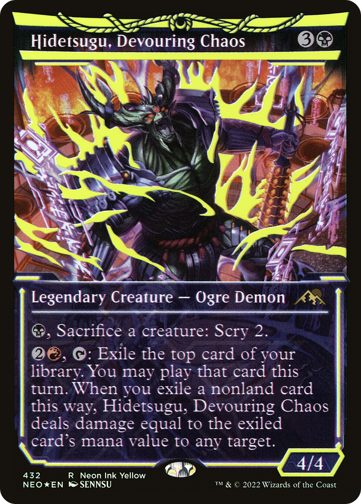 Hidetsugu, Chaos dévorant (NEO-432) - Kamigawa : Neon Dynasty : (Vitrine) Foil 