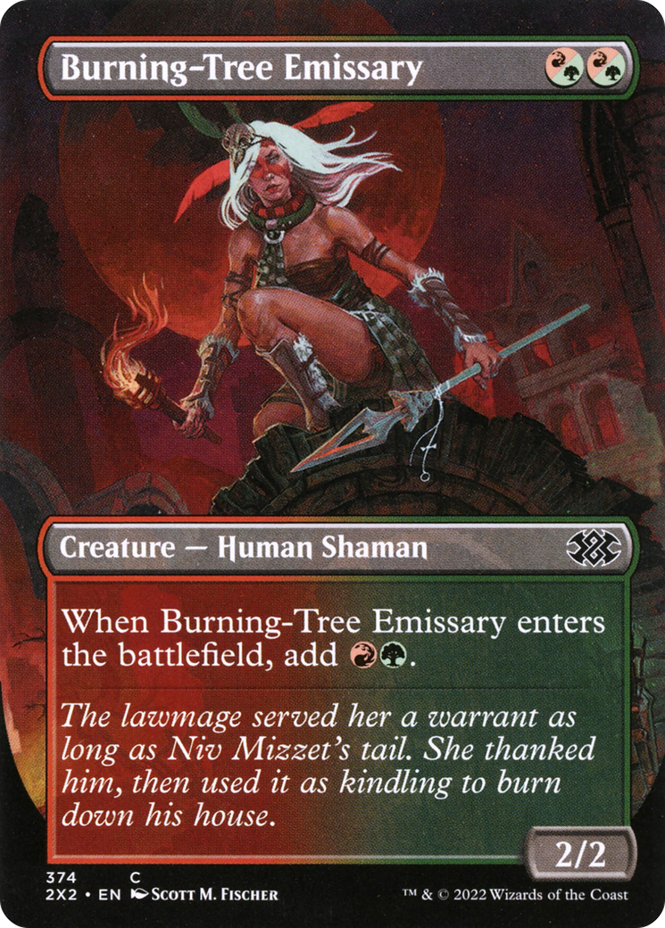 Burning-Tree Emissary (Borderless) (2X2-374) - Double Masters 2022 (Borderless)