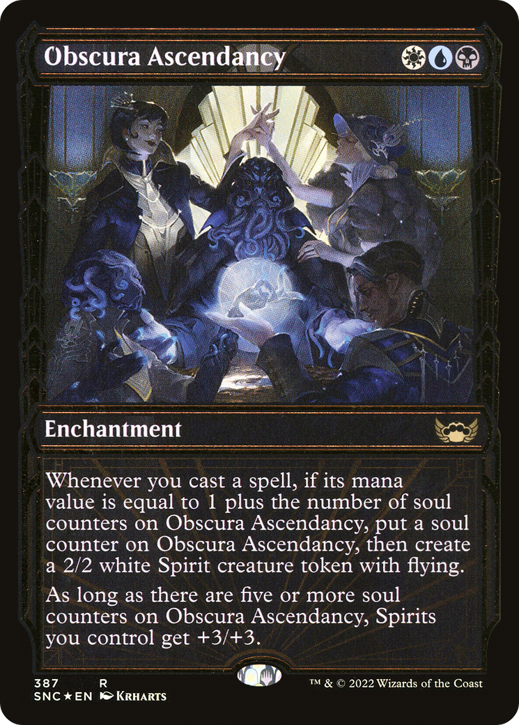 Obscura Ascendancy (Gilded Foil) (SNC-387) - Streets of New Capenna: (Showcase) Foil