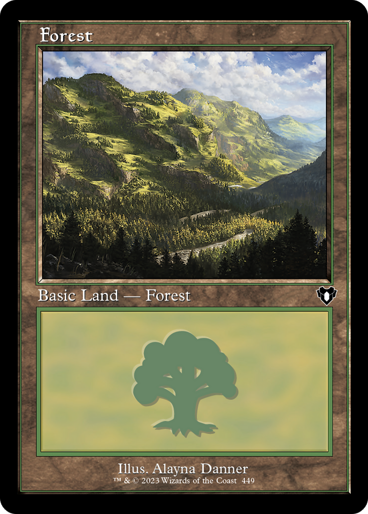 Forest (449) (Retro Frame) (CMM-449) - Commander Masters Foil