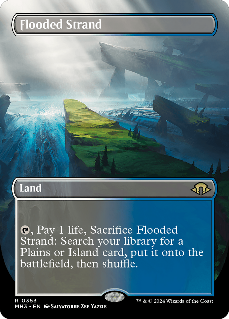 Flooded Strand (Borderless) (MH3-353) - Modern Horizons 3 (Borderless) Foil