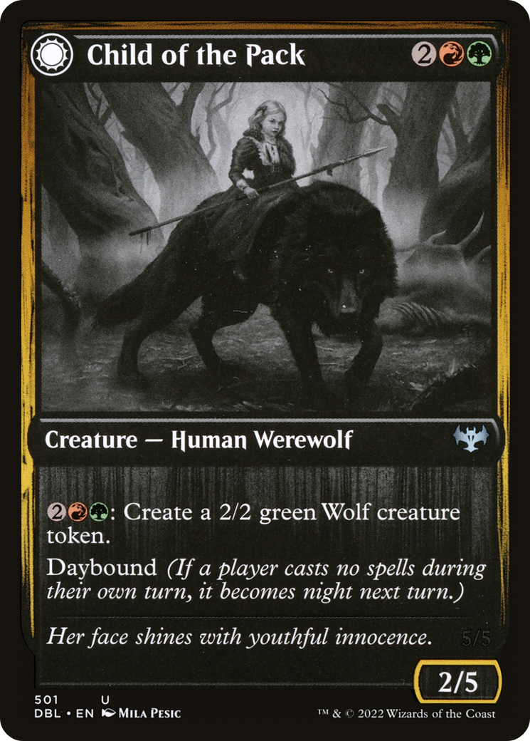 Child of the Pack (DBL-501) - Innistrad: Double Feature: (Double Faced Transform) Foil