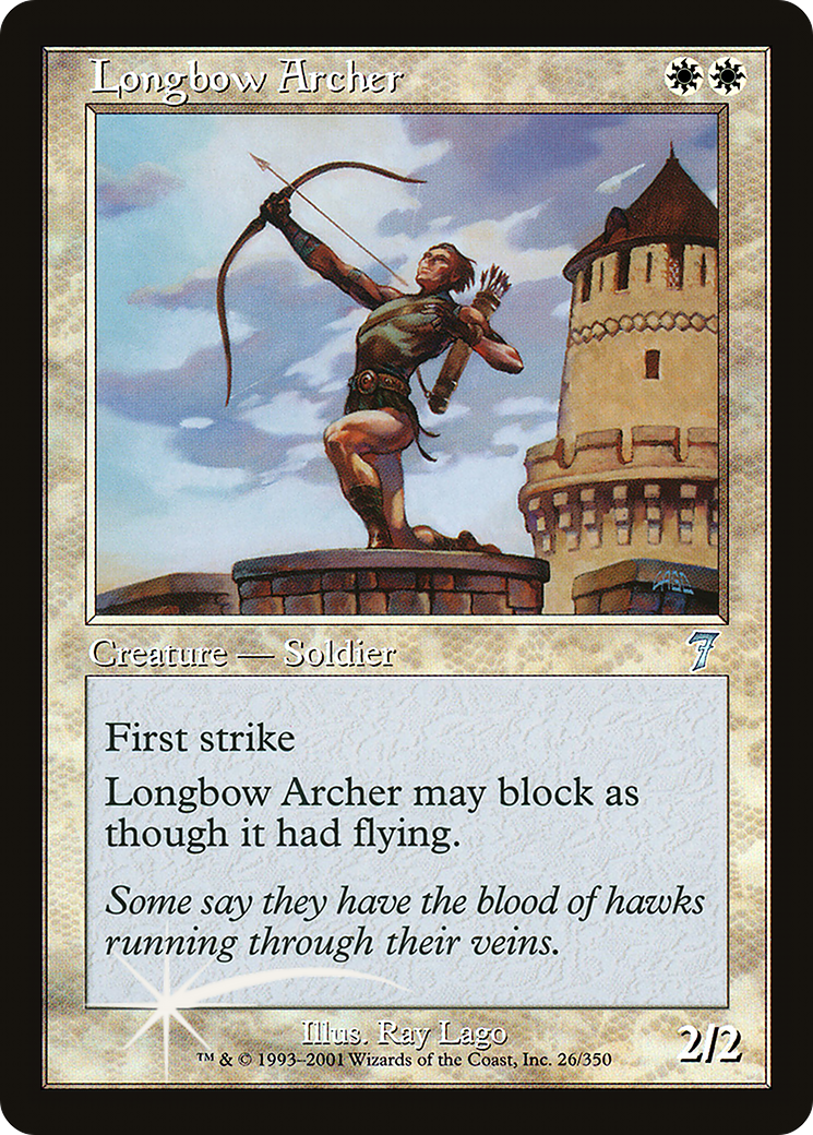 Longbow Archer (7ED-26★) - Seventh Edition Foil