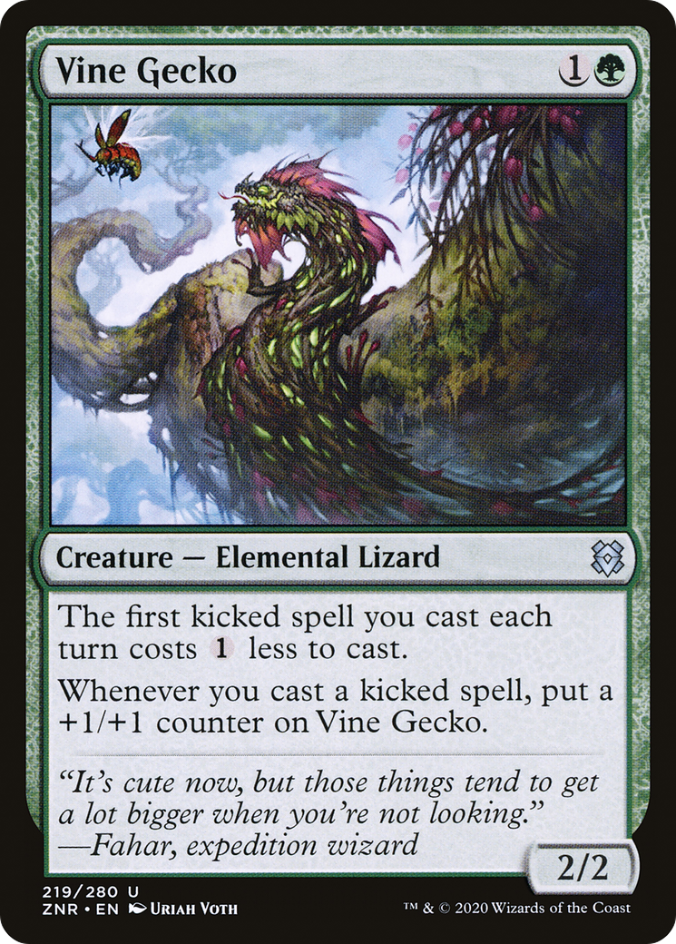Vine Gecko (ZNR-219) - Feuille montante de Zendikar 