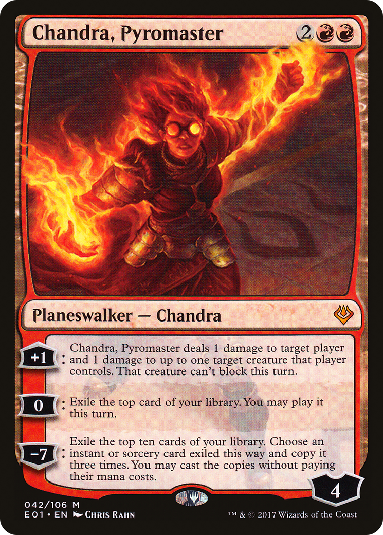 Chandra, Pyromaster (E01-042) - Ennemi juré : Nicol Bolas 