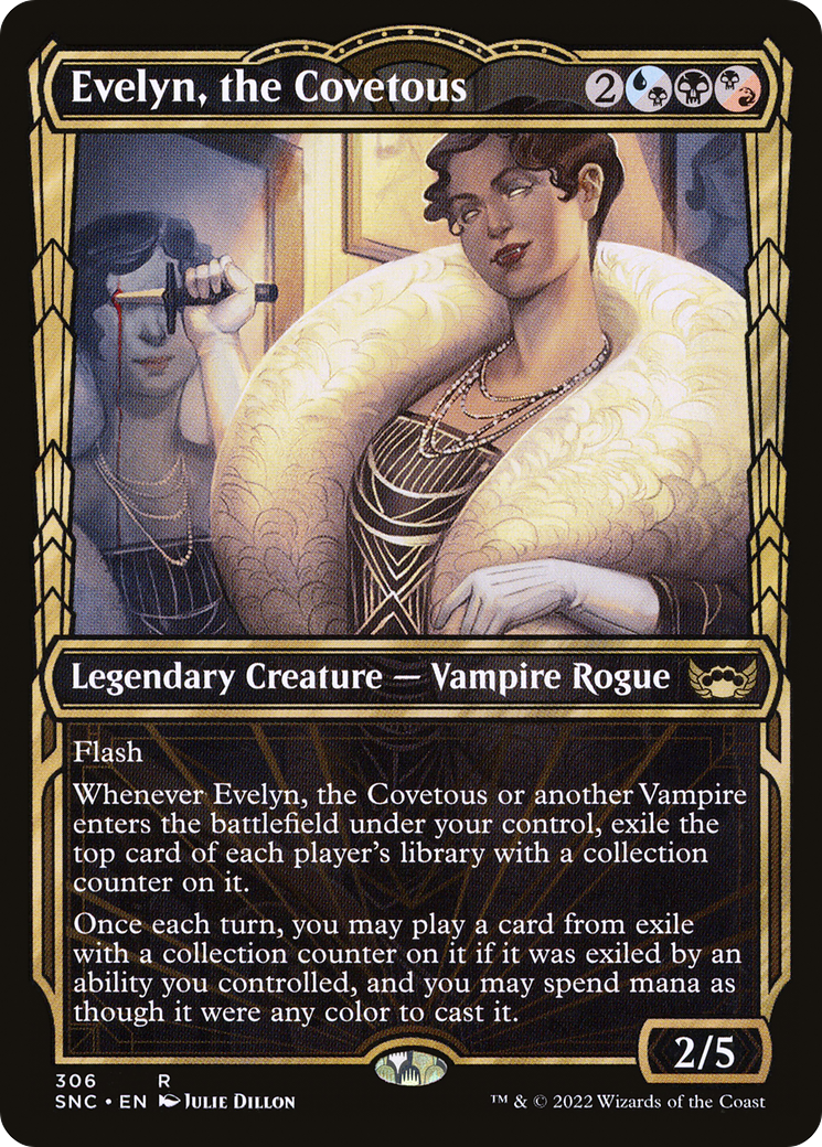 Evelyn, the Covetous (Showcase) (SNC-306) - Streets of New Capenna: (Showcase) Foil