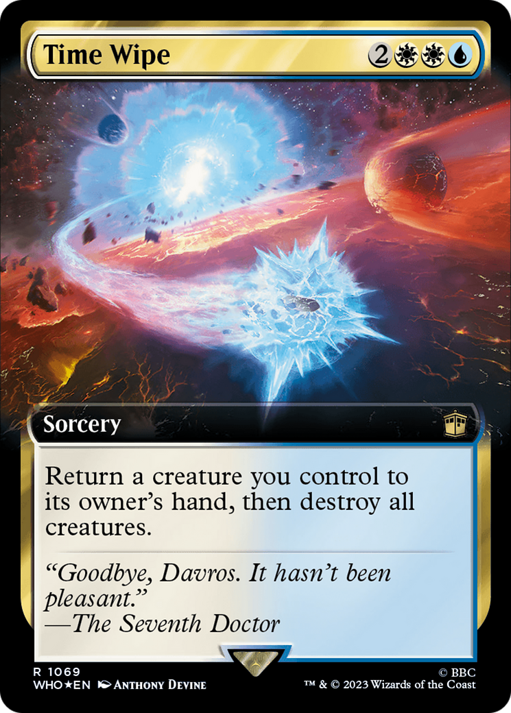 Time Wipe (WHO-1069) - Doctor Who : (Extended Art) Feuille 