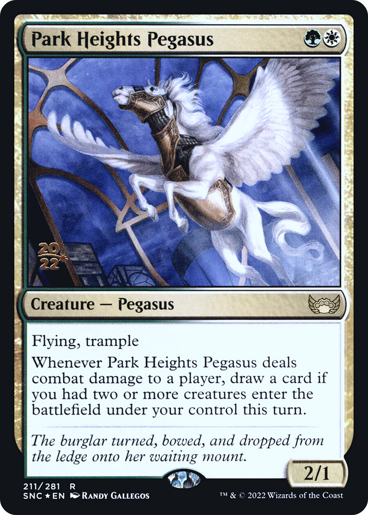 Park Heights Pegasus (PRE-211S) - Streets of New Capenna Promos Foil