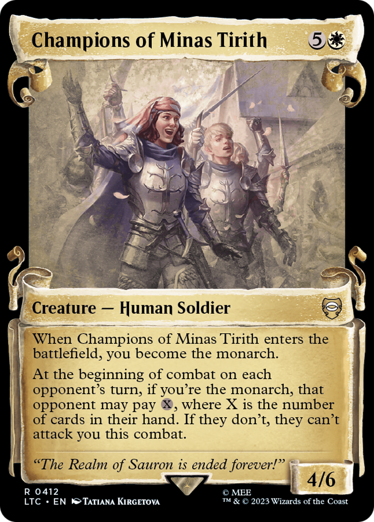Champions of Minas Tirith (LTC-412) - Tales of Middle-earth Commander: (Showcase) Foil