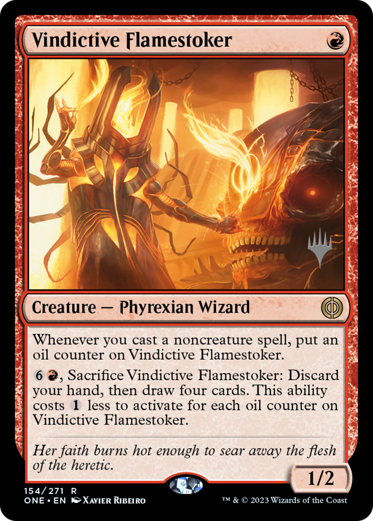 Vindictive Flamestoker (PPONE-154) - Phyrexia: All Will Be One Promos