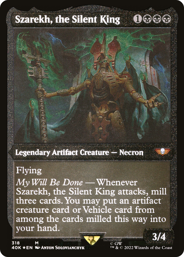 Szarekh, the Silent King (40K-318) - Warhammer 40,000 Commander Etched Foil