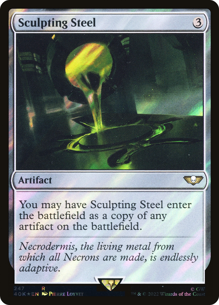 Sculpting Steel (Surge Foil) (40K-247★) - Warhammer 40,000 Commander Foil