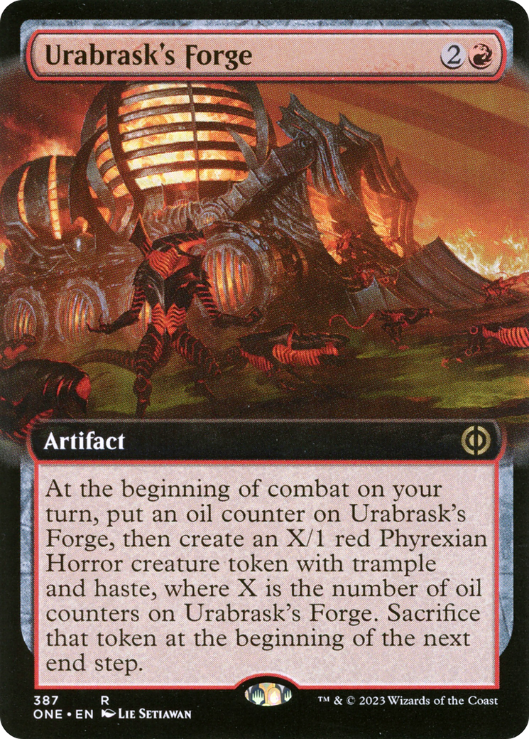 Urabrask's Forge (Extended Art) (ONE-387) - Phyrexia: All Will Be One: (Extended Art)